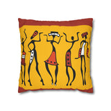 African abstract people Pillowcase Cover only - no filling is included