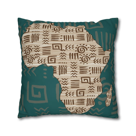 Africa Map Pillowcase Cover only - no filling is included