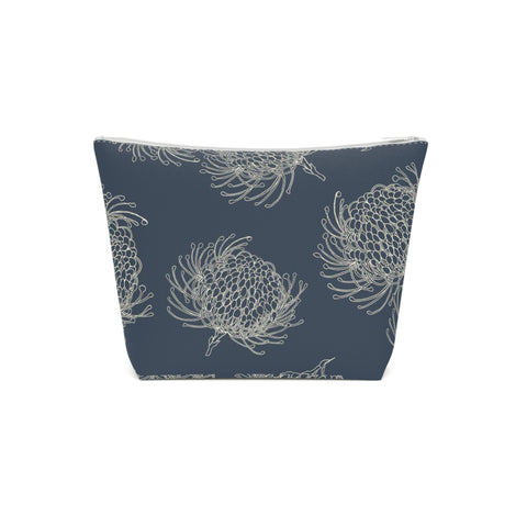 South African Protea print Cotton Cosmetic Bag