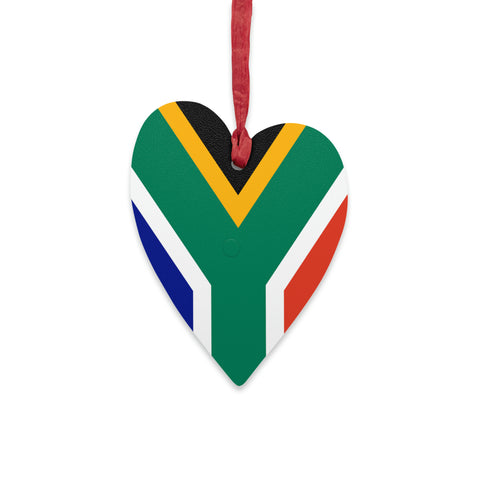 Wooden Ornaments South African Flag