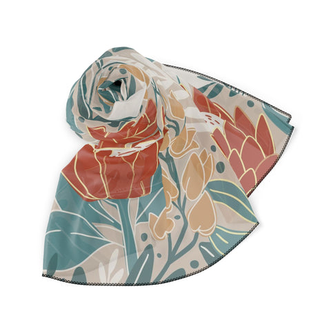 Poly Scarf African Protea