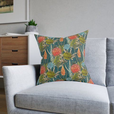 South African Protea Square Pillow