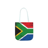 South African Flag Polyester Canvas Tote Bag