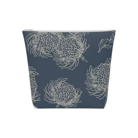 South African Protea print Cotton Cosmetic Bag