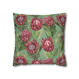 South African Protea Spun Polyester Pillowcase - Shipped from UK/USA/AUS