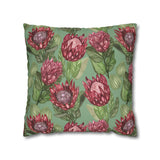 South African Protea Spun Polyester Pillowcase - Shipped from UK/USA/AUS