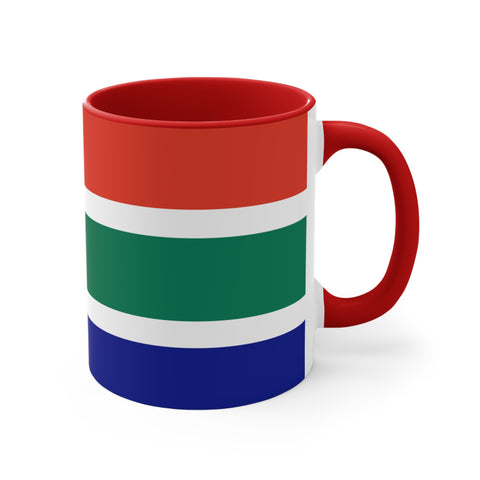 South Africa Flag Accent Mugs, 11oz