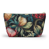 South African Protea Make up bag, Pencil Case Accessory Pouch w T-bottom