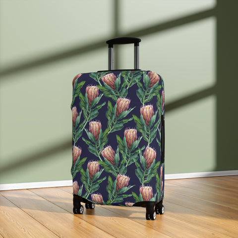 South African Protea Floral Custom Designed Luggage Cover Modern Luggage Protector Suitcase Cover, Carry on luggage Wrap, luggage Cover