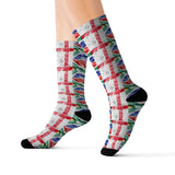 South African and England Flag Socks