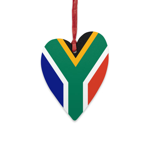 Wooden Ornaments South African Flag