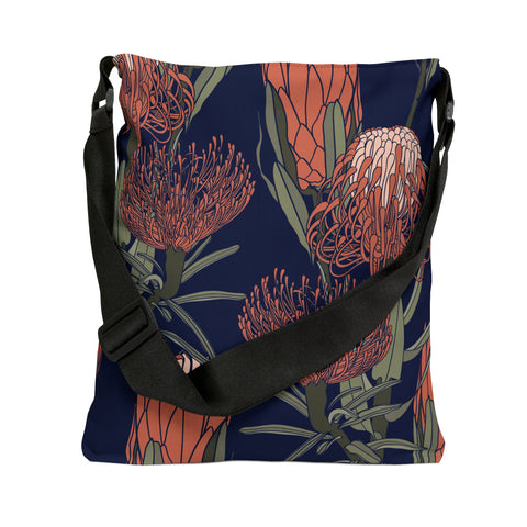 South African Protea Tote bag African print design Protea Adjustable