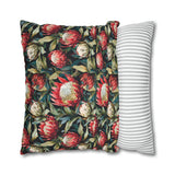 South African Protea Spun Polyester Pillowcase - Shipped from UK/USA/AUS