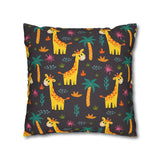 Kids Nursery African safari animals Giraffe Pillowcase Cover only - no filling is included