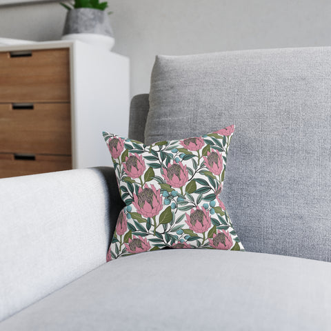 South African Protea Square Pillow