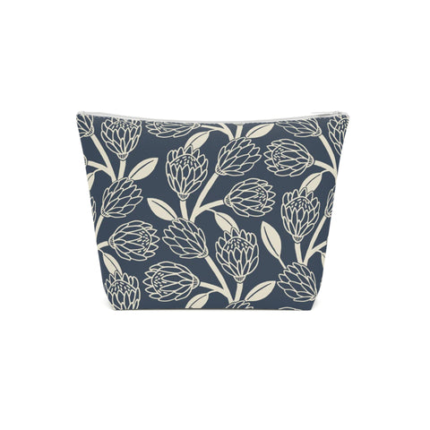 South African Protea Cotton Cosmetic Bag