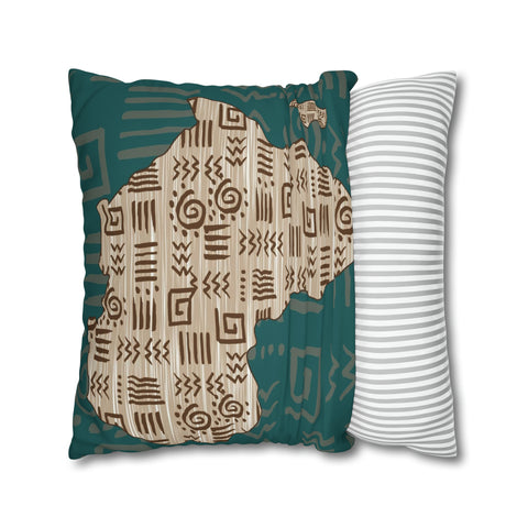 Africa Map Pillowcase Cover only - no filling is included