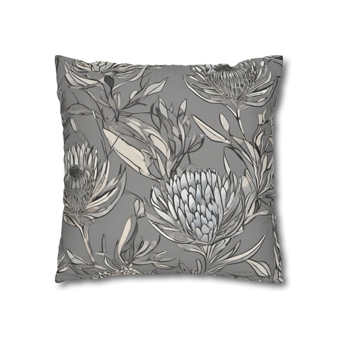 South African Protea Spun Polyester Pillowcase -Pillow not included