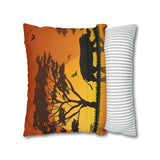 African sunset - Rhino Pillowcase Cover only - no filling is included