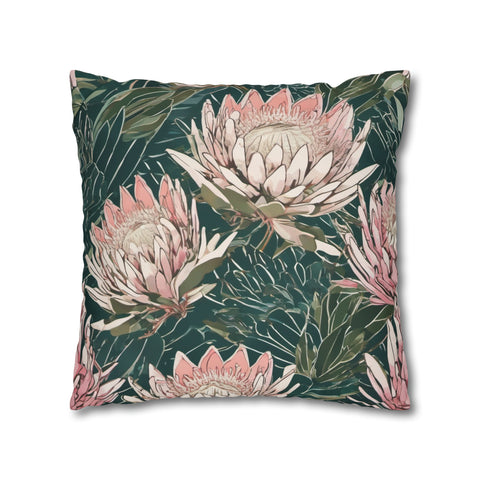 South African Protea Spun Polyester Pillowcase -Pillow not included