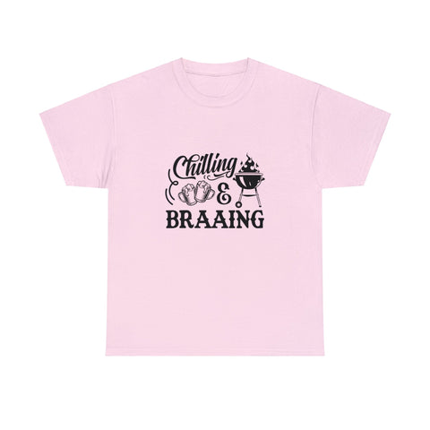 South African Chilling and Braaing Shirt,  Afrikaans / Braai Unisex Heavy Cotton Tee