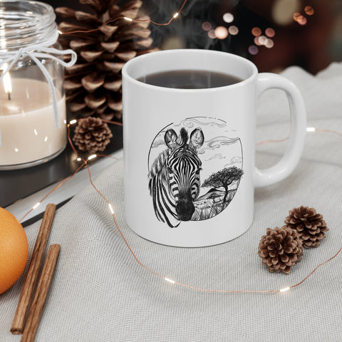 South African Zebra Safari animals 11oz Coffee Mug