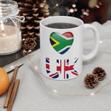 SA to UK Mug 11oz South Africa to United Kingdom flag