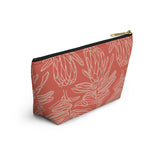 South African Protea Make up bag, Pencil Case Accessory Pouch w T-bottom