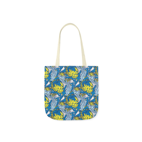 South African Protea Polyester Canvas Tote Bag