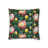 South African Protea Spun Polyester Pillowcase - Shipped from UK/USA/AUS