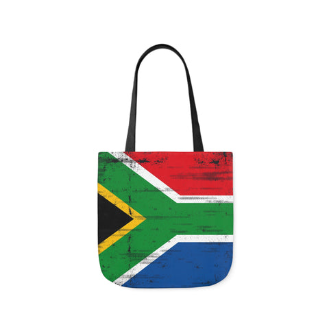 South African Flag Polyester Canvas Tote Bag