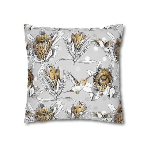 South African Protea Spun Polyester Pillowcase