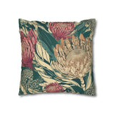 South African Protea Spun Polyester Pillowcase -Pillow not included