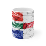 Half South African Half United Kingdom Flag SA Flag UK flag 11oz Coffee Mug