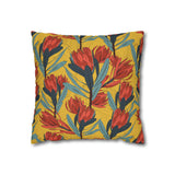 South African Protea Spun Polyester Pillowcase - Shipped from UK/USA/AUS