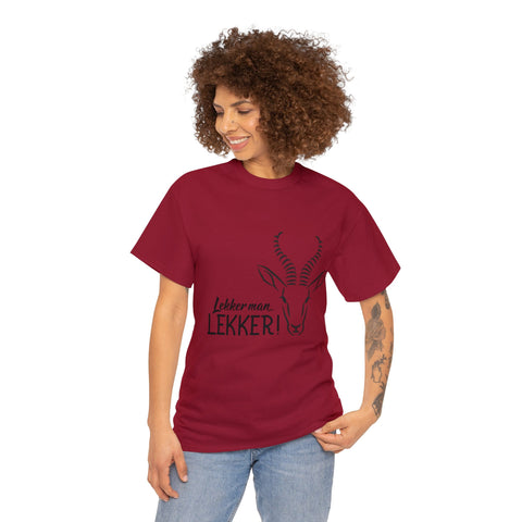 South African Lekker man Lekker Afrikaans / Braai Unisex Heavy Cotton Tee