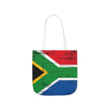 South African Flag Polyester Canvas Tote Bag