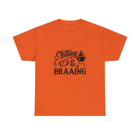 South African Chilling and Braaing Shirt,  Afrikaans / Braai Unisex Heavy Cotton Tee