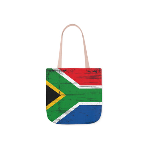 South African Flag Polyester Canvas Tote Bag