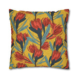 South African Protea Spun Polyester Pillowcase - Shipped from UK/USA/AUS