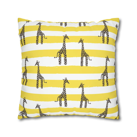 African Giraffe stripe yellow Pillowcase Cover only - no filling is included