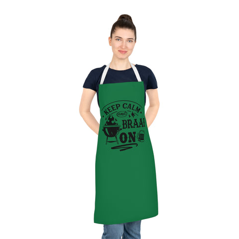 Keep Calm and Braai On  Dad's Braai apron South African Cotton Apron