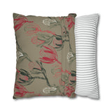 South African Protea Spun Polyester Pillowcase- Shipped from UK/USA/AUS