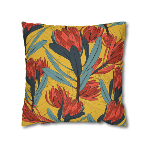 South African Protea Pillowcase Cover only - no filling is included