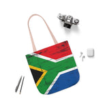 South African Flag Polyester Canvas Tote Bag