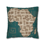 Africa Map Pillowcase Cover only - no filling is included