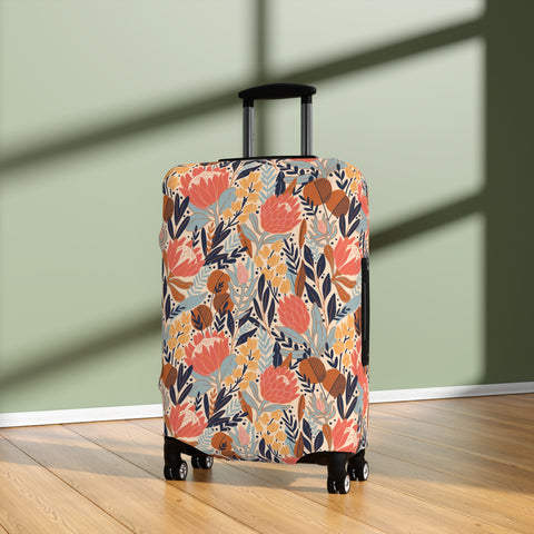 South African Protea Floral Custom Designed Luggage Cover Modern Luggage Protector Suitcase Cover, Carry on luggage Wrap, luggage Cover