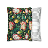 South African Protea Spun Polyester Pillowcase - Shipped from UK/USA/AUS