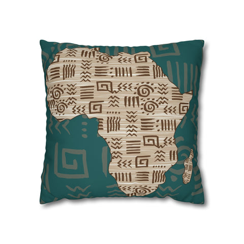 Africa Map Pillowcase Cover only - no filling is included