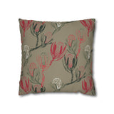 South African Protea Spun Polyester Pillowcase- Shipped from UK/USA/AUS